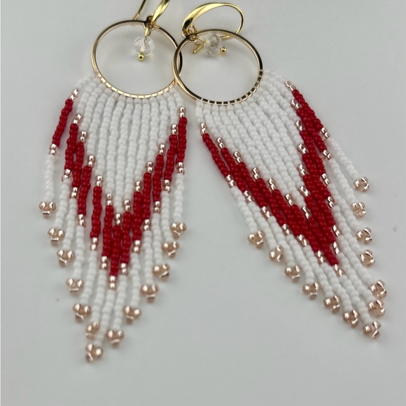 Handcrafted Beaded Fringe Earrings - Picture 8 of 11